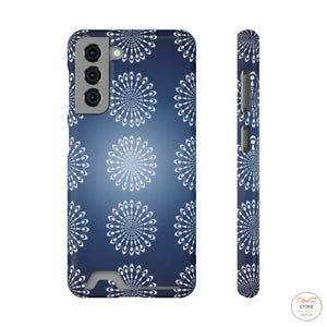 Slim Abstract Gold Phone Case - Navy Blue Card Holder - Dipaliz - Mobile Cases