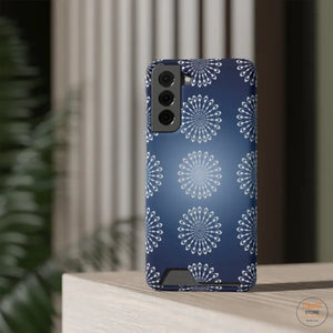 Slim Abstract Gold Phone Case - Navy Blue Card Holder - Dipaliz - Mobile Cases