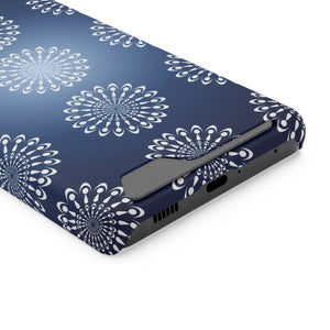 Slim Abstract Gold Phone Case - Navy Blue Card Holder - Dipaliz - Mobile Cases