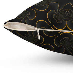 Modern Abstract Gold Pattern Pillow - Spun Polyester Square - Dipaliz - Throw Pillows