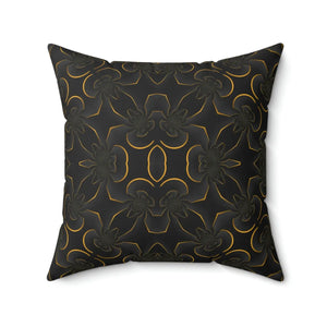 Modern Abstract Gold Pattern Pillow - Spun Polyester Square - Dipaliz - Throw Pillows
