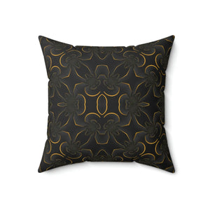 Modern Abstract Gold Pattern Pillow - Spun Polyester Square - Dipaliz - Throw Pillows