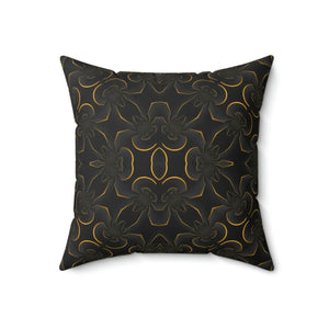 Modern Abstract Gold Pattern Pillow - Spun Polyester Square - Dipaliz - Throw Pillows