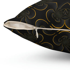 Modern Abstract Gold Pattern Pillow - Spun Polyester Square - Dipaliz - Throw Pillows