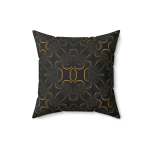 Modern Abstract Gold Pattern Pillow - Spun Polyester Square - Dipaliz - Throw Pillows