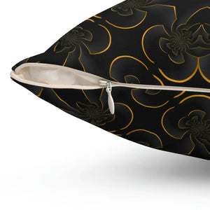 Modern Abstract Gold Pattern Pillow - Spun Polyester Square - Dipaliz - Throw Pillows