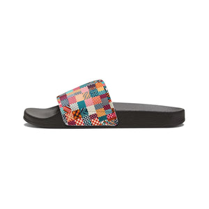 Chic Abstract Pattern Slide Sandals - Women’s Pu - Dipaliz