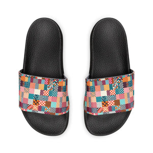 Chic Abstract Pattern Slide Sandals - Women’s Pu - Dipaliz