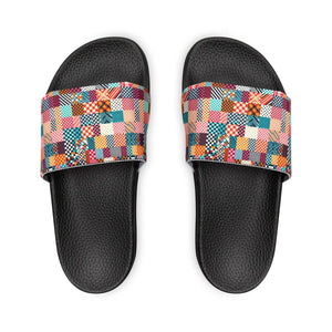 Chic Abstract Pattern Slide Sandals - Women’s Pu - Dipaliz