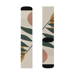 Vibrant Abstract Pattern Sublimation Socks - Polyester - Dipaliz