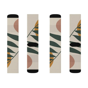 Vibrant Abstract Pattern Sublimation Socks - Polyester - Dipaliz