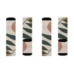 Vibrant Abstract Pattern Sublimation Socks - Polyester - Dipaliz