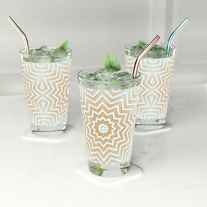 Starry Pint Glass - Abstract Star Pattern Drinkware - Dipaliz - 16oz - Tumblers