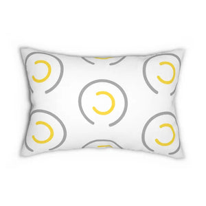 Spun Polyester Lumbar Pillow Circles Pattern Comfort - Dipaliz - 20’’ × 14’’ - Pillows