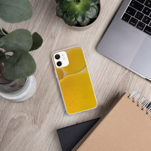 Yellow Abstract Pattern Iphone Case - Wireless Charging - Dipaliz - Mobile Phone Cases