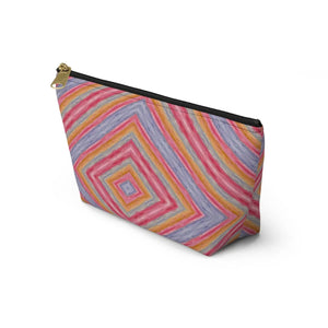 Vibrant Geometric Pattern Accessory Pouch - Dipaliz - Makeup Bags