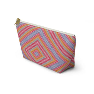 Vibrant Geometric Pattern Accessory Pouch - Dipaliz - Makeup Bags
