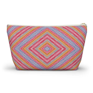 Vibrant Geometric Pattern Accessory Pouch - Dipaliz - Makeup Bags
