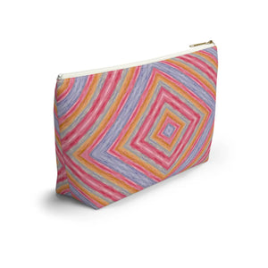 Vibrant Geometric Pattern Accessory Pouch - Dipaliz - Makeup Bags