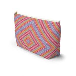 Vibrant Geometric Pattern Accessory Pouch - Dipaliz - Makeup Bags