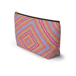 Vibrant Geometric Pattern Accessory Pouch - Dipaliz - Makeup Bags