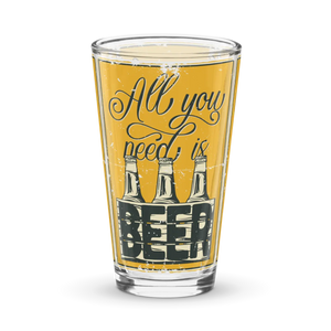 Sleek Shaker Pint Glass - 16 Oz Clear Cocktail - Dipaliz - Beer Glasses