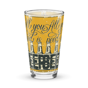 Sleek Shaker Pint Glass - 16 Oz Clear Cocktail - Dipaliz - Beer Glasses
