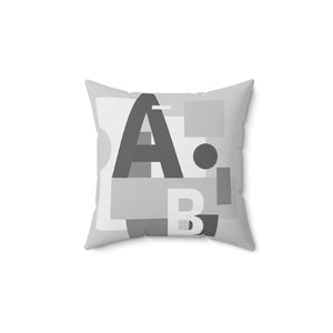 DipaliZ alphabet typography throw pillow on spun polyester