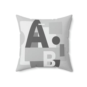Vibrant Alphabet Spun Polyester Square Pillow - Dipaliz - Throw Pillows
