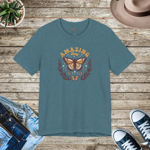 Soft Cotton Butterfly T-shirt - Amazing Day Design - Dipaliz - T-shirts - s