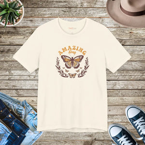 Soft Cotton Butterfly T-shirt - Amazing Day Design - Dipaliz - T-shirts - s