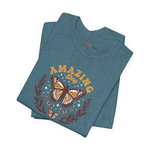 Soft Cotton Butterfly T-shirt - Amazing Day Design - Dipaliz - T-shirts - s