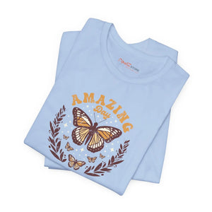 Soft Cotton Butterfly T-shirt - Amazing Day Design - Dipaliz - T-shirts - s