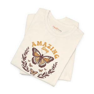 Soft Cotton Butterfly T-shirt - Amazing Day Design - Dipaliz - T-shirts - s