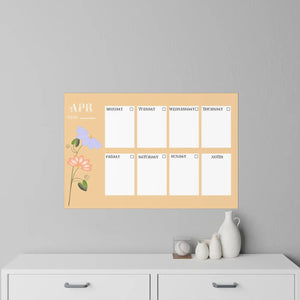 Bold Wall Decals - April Planner Durable Polyester - Dipaliz - Home Decor