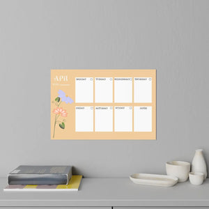 Bold Wall Decals - April Planner Durable Polyester - Dipaliz - Home Decor
