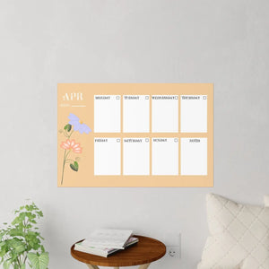 Bold Wall Decals - April Planner Durable Polyester - Dipaliz - Home Decor