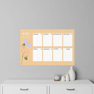 Wall Decals - Durable Polyester April Planner Style - Dipaliz - 36’’ x 24’’ - Home Decor