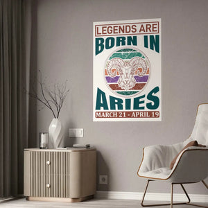 Bold Aries Zodiac Sign Poster - Modern Wall Art - Dipaliz - Posters Prints & Visual Artwork