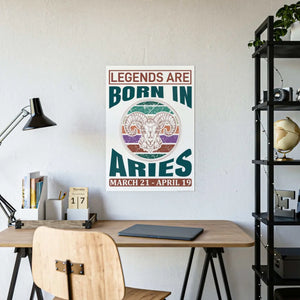 Bold Aries Zodiac Sign Poster - Modern Wall Art - Dipaliz - Posters Prints & Visual Artwork