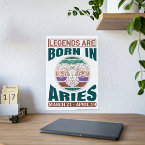 Bold Aries Zodiac Sign Poster - Modern Wall Art - Dipaliz - Posters Prints & Visual Artwork
