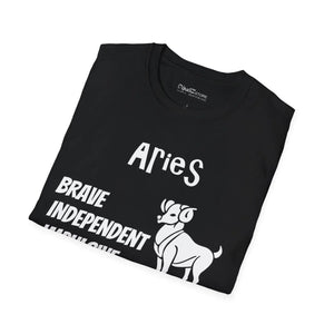 Bold Aries Zodiac Sign Tee - Soft Cotton Trailblazer - Dipaliz - T-shirts - s