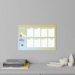Wall Decals August Planner Durable Polyester Fashion Style Dipaliz - 18″ x 12″ - Home Decor