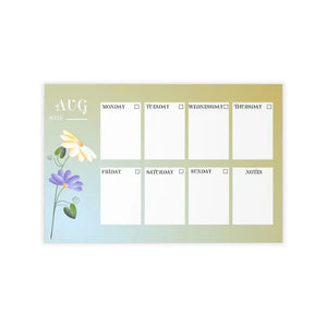 Wall Decals August Planner Durable Polyester Fashion Style Dipaliz - 36’’ x 24’’ - Home Decor