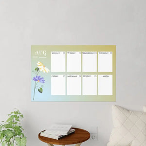 Wall Decals August Planner Durable Polyester Fashion Style Dipaliz - Home Decor
