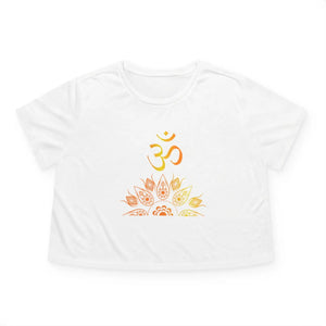 Flowy Cropped Tee - Aum Cotton Relaxed Fit - Dipaliz - T-shirts - s
