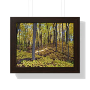 Woods in Autumn Canvas Wraps Framed Horizontal Poster - Dipaliz - 14″ x 11″ / Walnut - Posters Prints & Visual Artwork