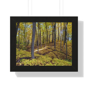 Woods in Autumn Canvas Wraps Framed Horizontal Poster - Dipaliz - Posters Prints & Visual Artwork