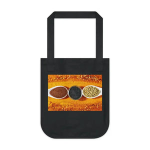 Basil Rosemary Canvas Tote Bag - Eco-chic Sustainable Style - Dipaliz - one Size / Black - Bags