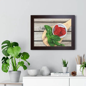 Sun Dried Tomatoes Framed Horizontal Poster Kitchen Art - Dipaliz - Posters Prints & Visual Artwork